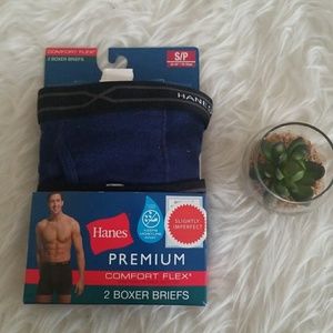 Hanes Blue and Black Boxer Breifs